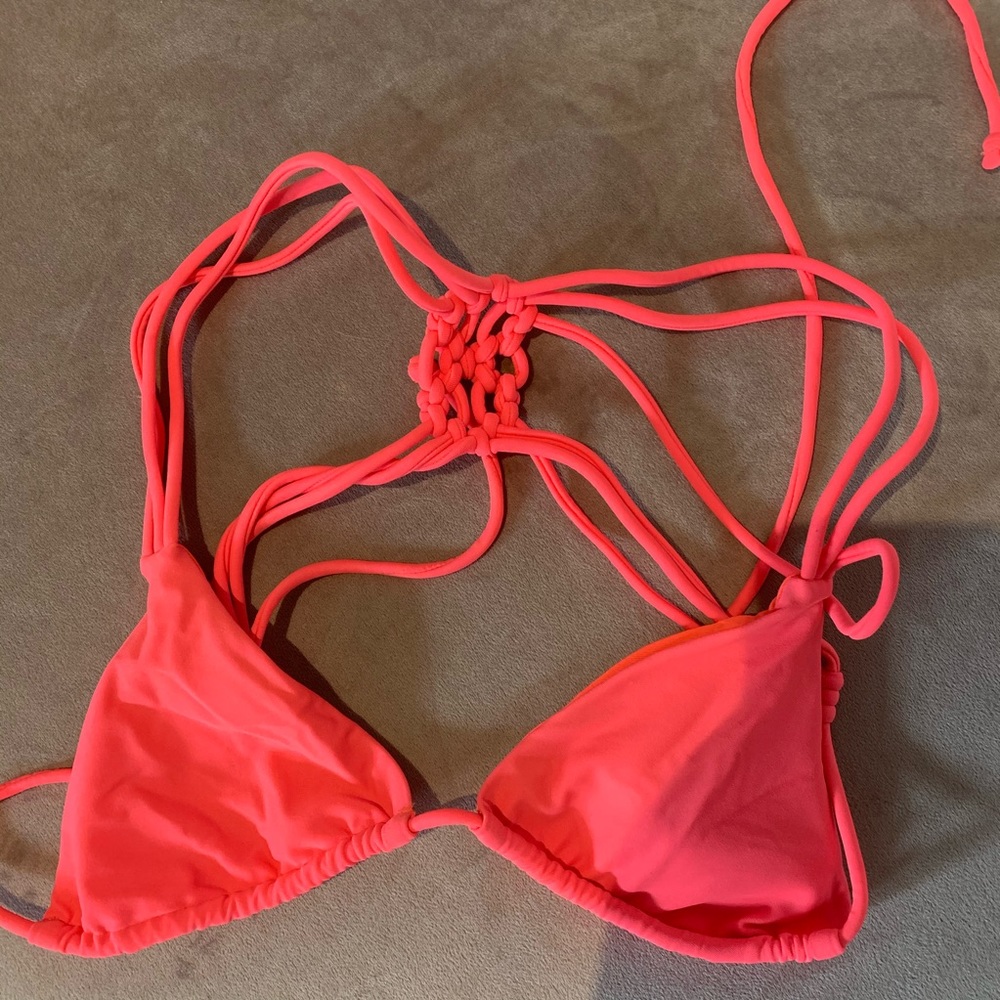 2/20$ AMERICAN EAGLE TRIANGLE BIKINI TOP BOHO Pink